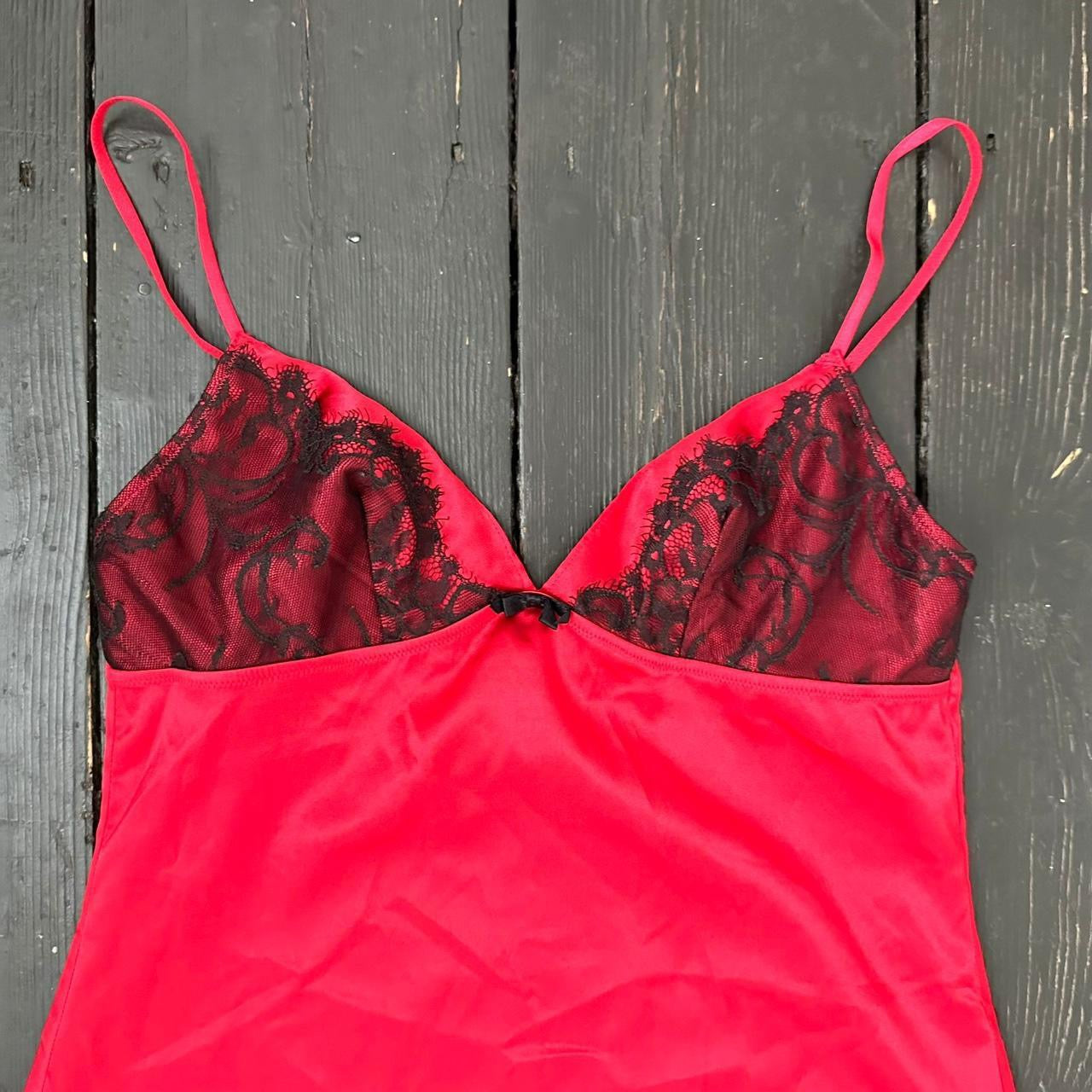 Vintage Victoria’s Secret red babydoll slip dress