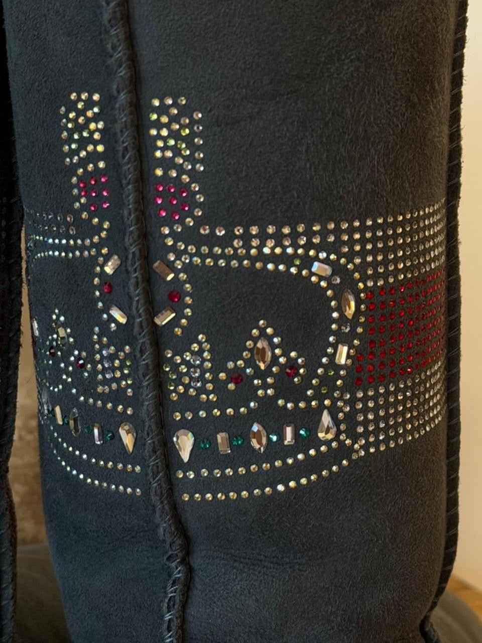 Vintage RARE 2011 Ugg Union Jack Swarovski boots