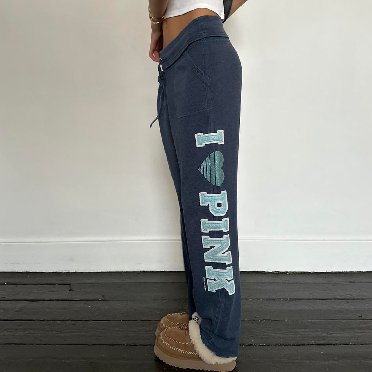 Vintage 2000’s Victorias Secret pink blue sweatpants