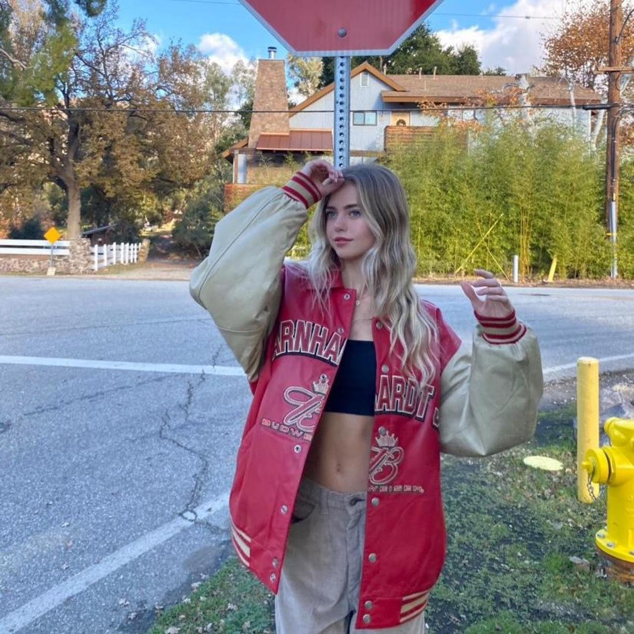 Vintage Budweiser Racing leather jacket 🤍