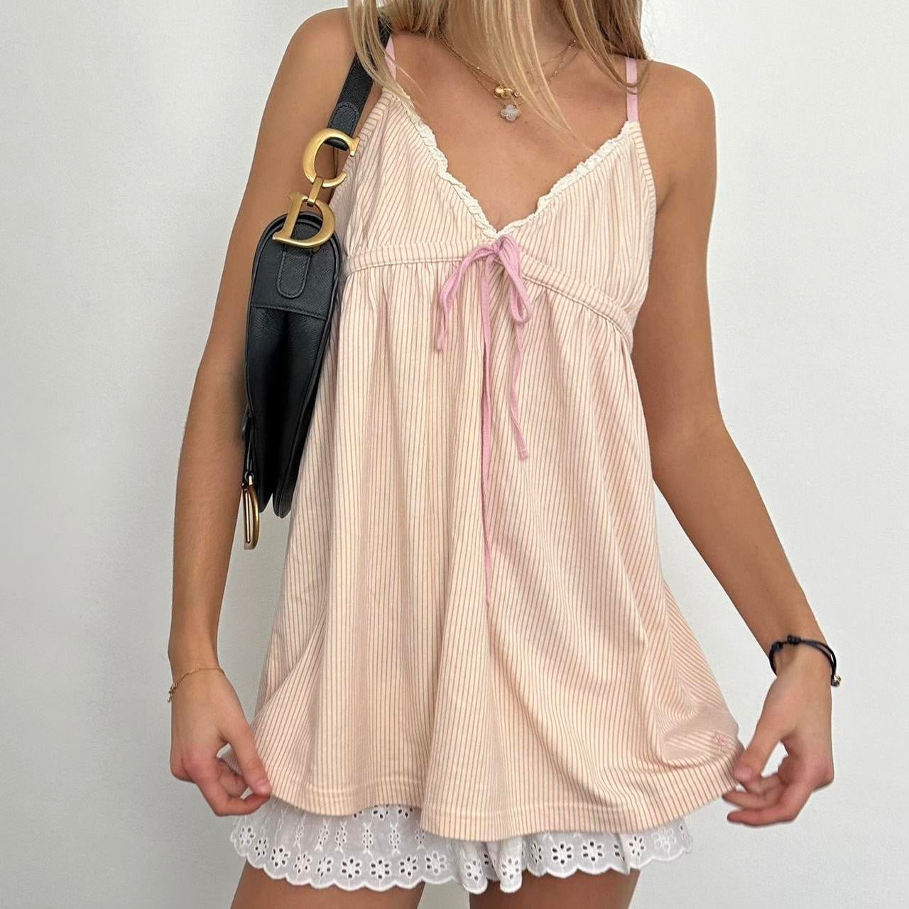 Vintage 2000s striped babydoll top