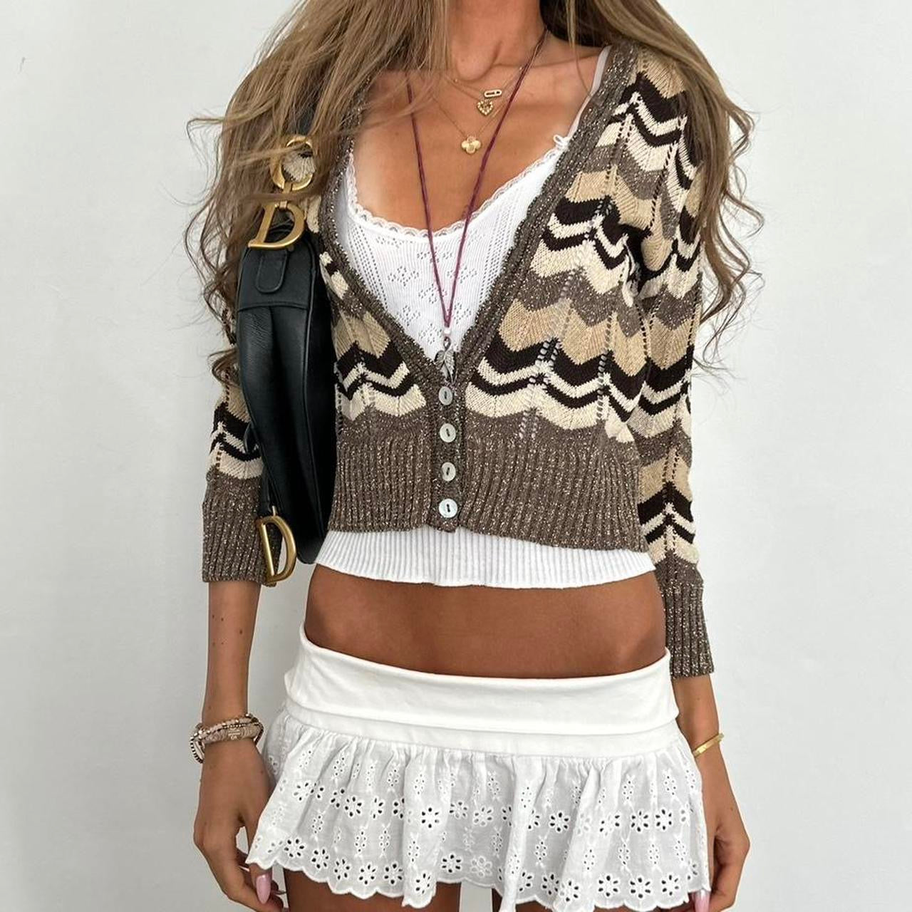 Vintage 2000’s striped cardigan top