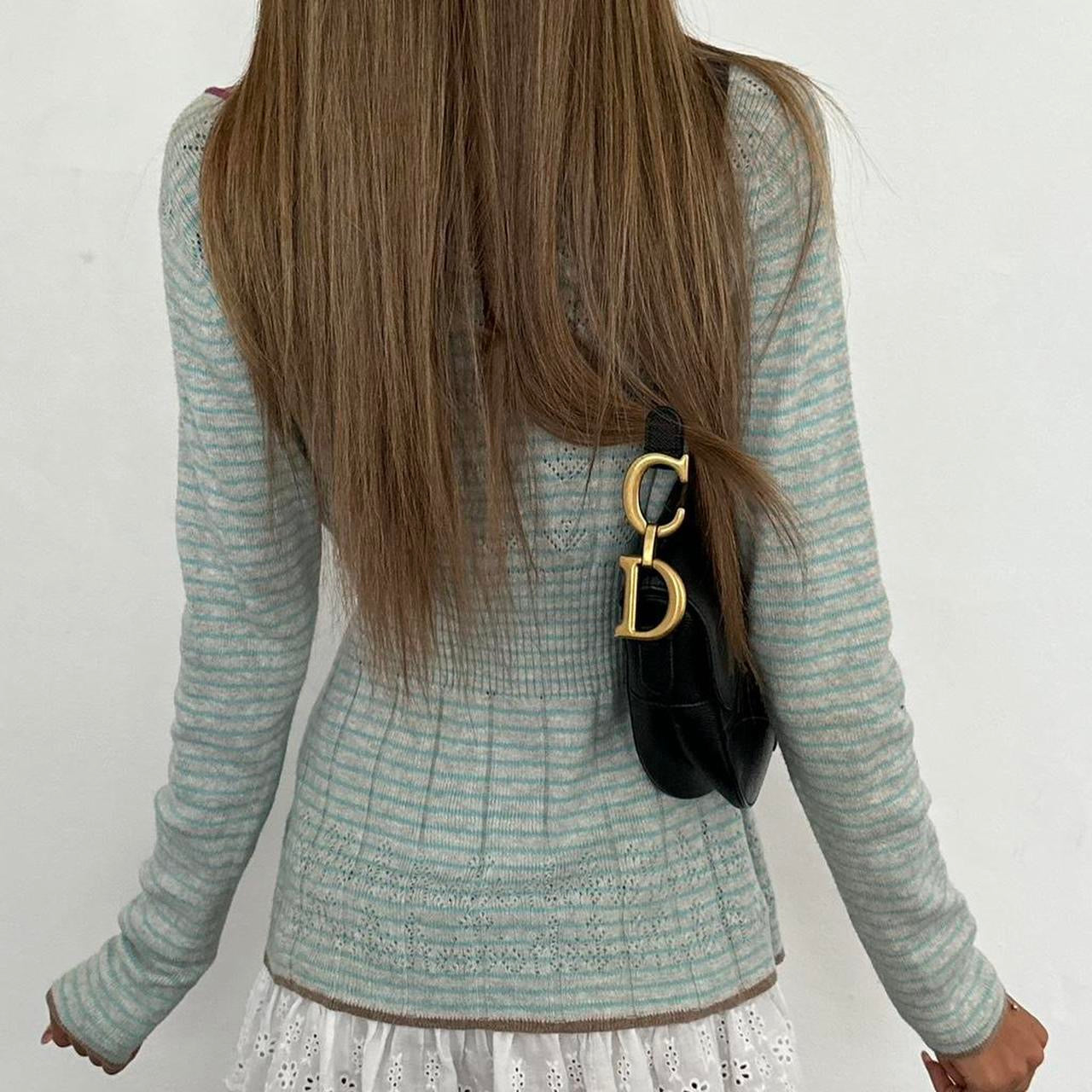 Vintage 2000s striped babydoll sweater top