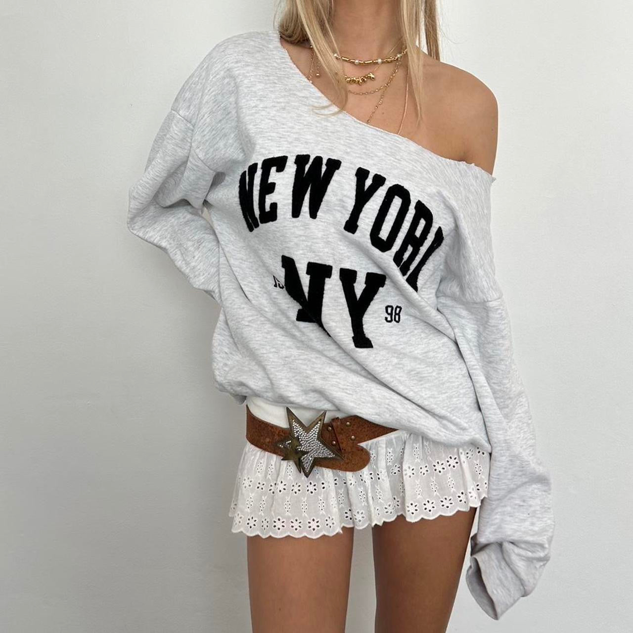 Vintage New York grey sweatshirt 🩵