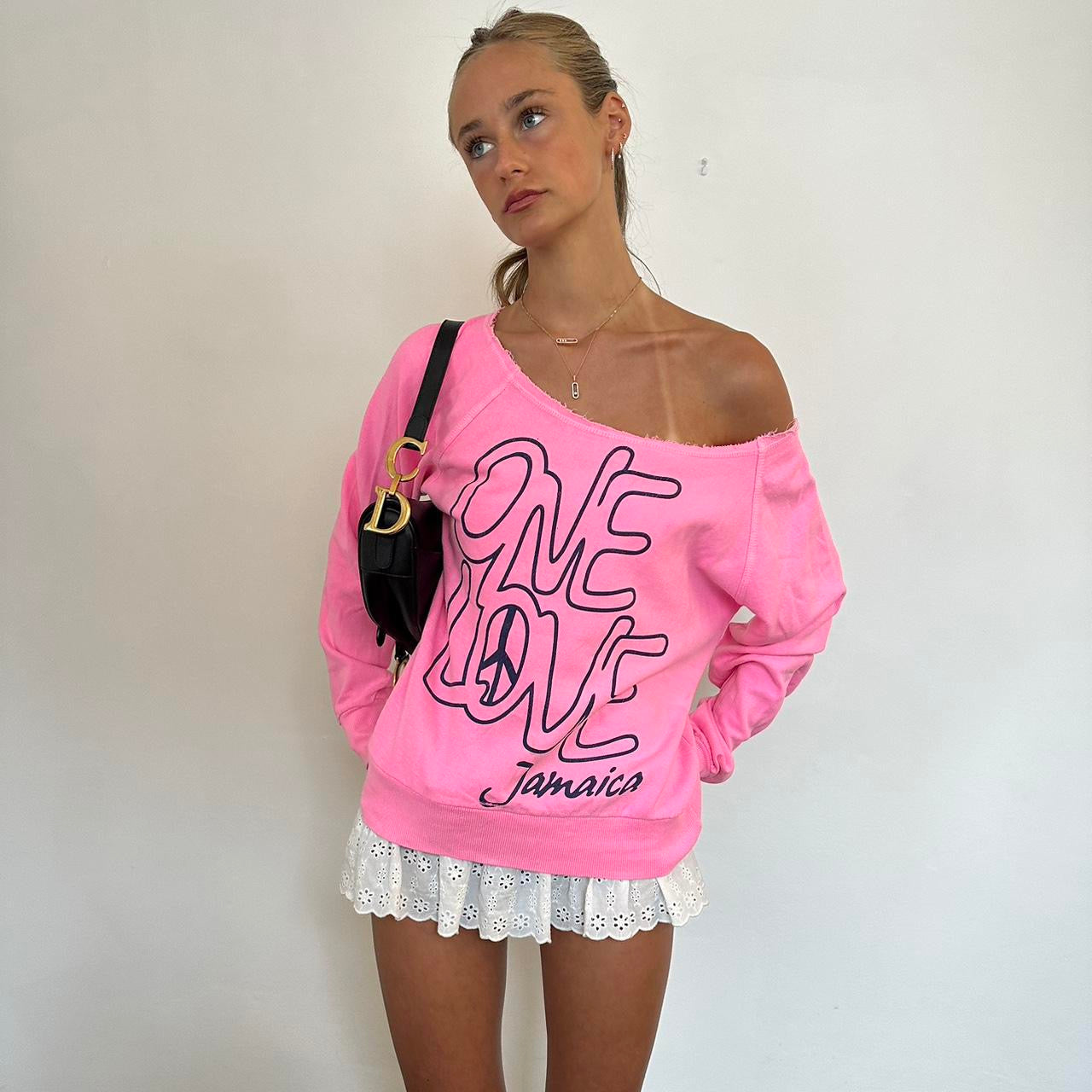 Vintage One Love Jamaica pink sweatshirt