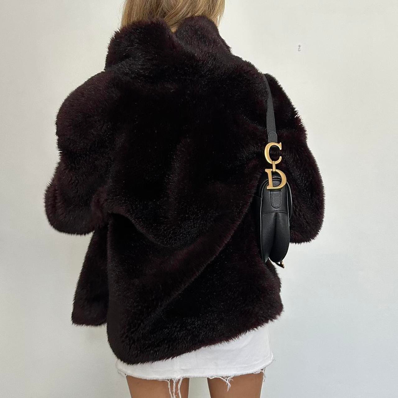 Vintage 2000’s brown faux fur jacket