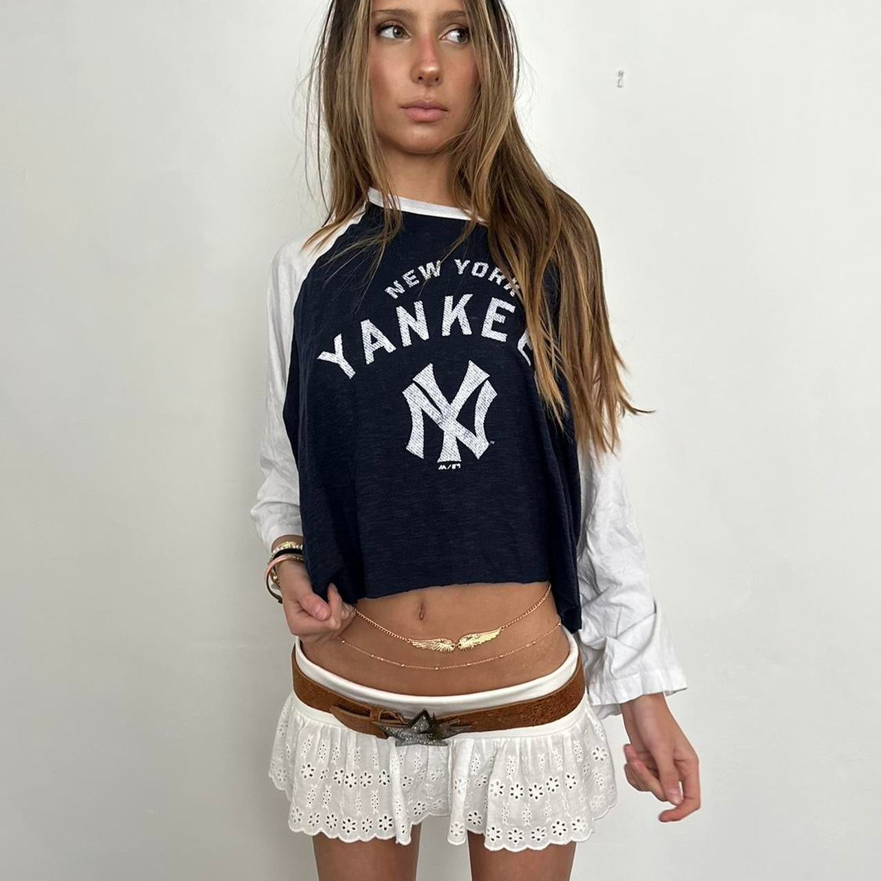 Vintage Yankees raglan long sleeves top 🩵