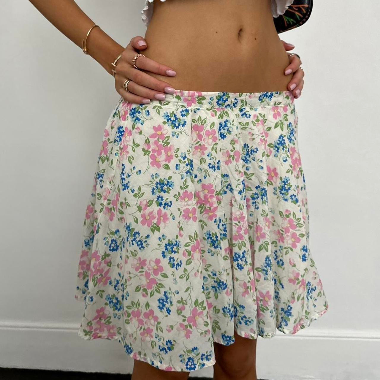 Vintage floral print Ralph Lauren midi skirt