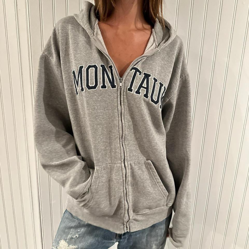 Vintage 90’s Montauk grey hoodie