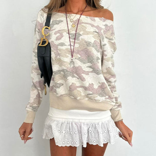 Vintage 00s camouflage soft sweatshirt