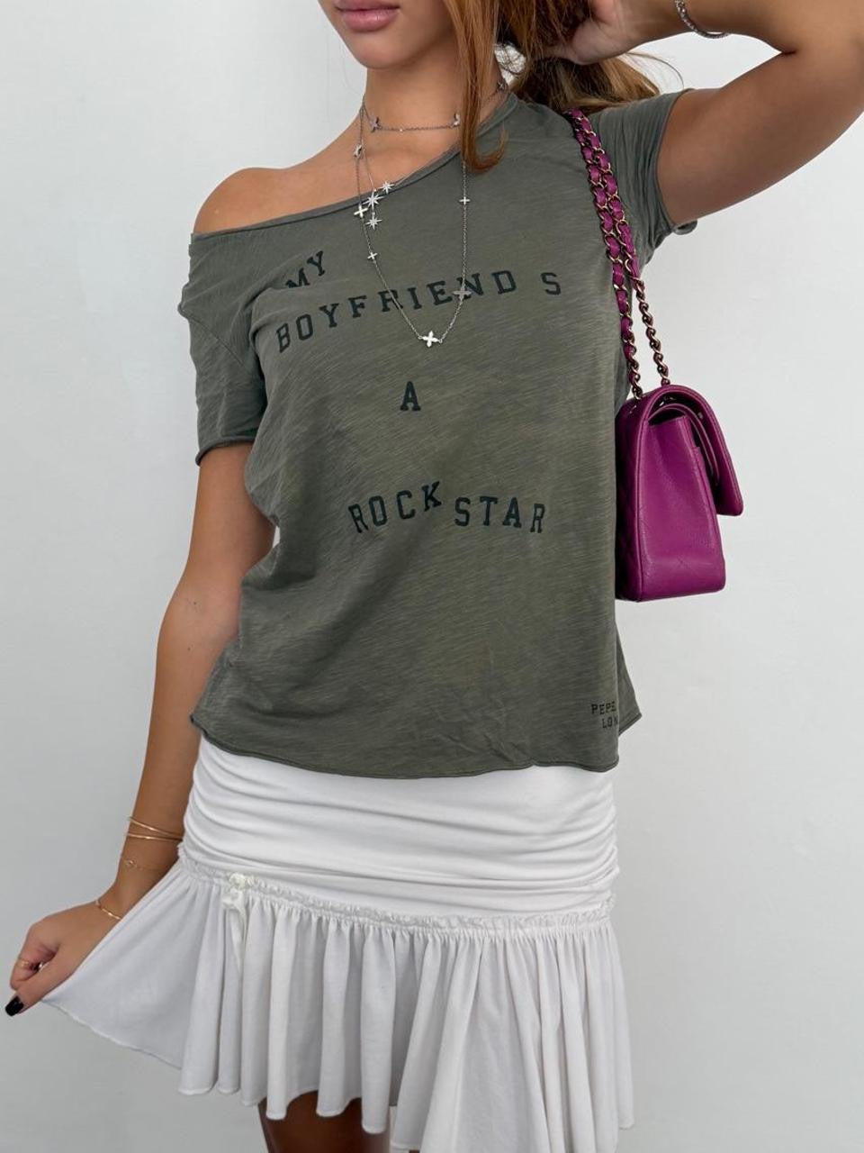 Vintage 00’s rockstar khaki top