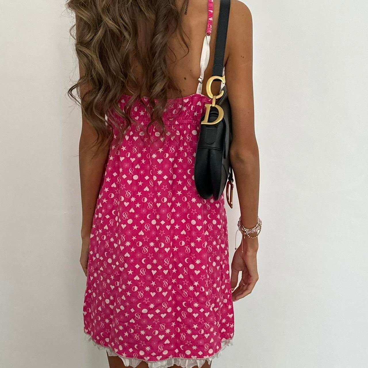 Vintage 2000’s pink heart print Victoria’s Secret dress