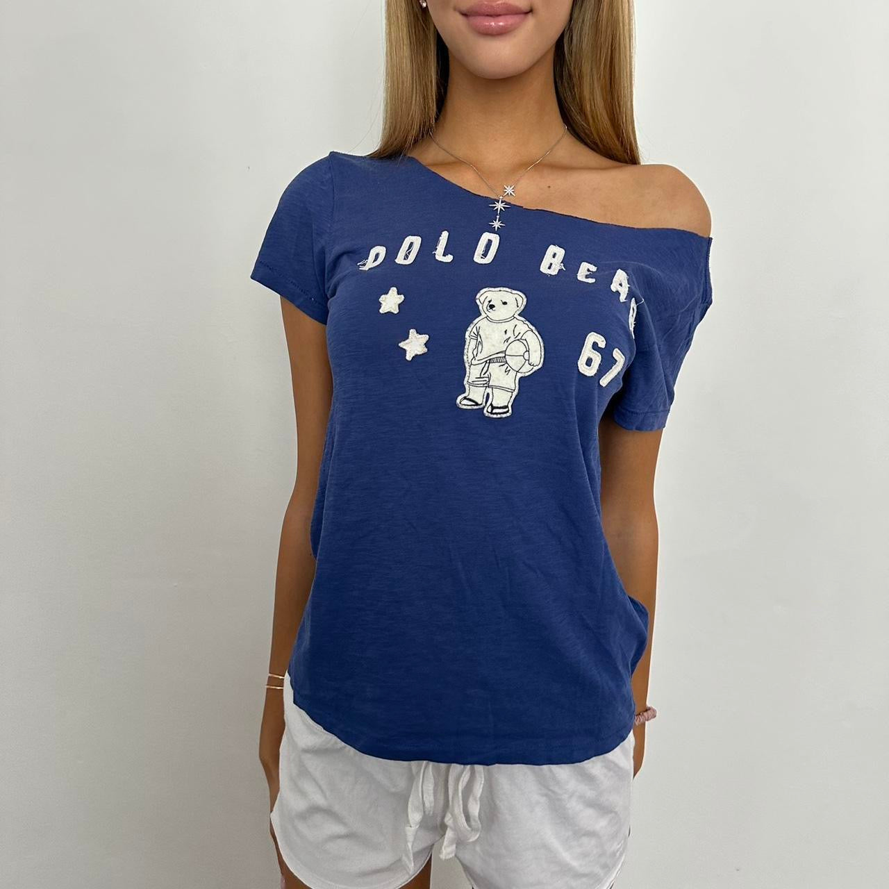 Vintage Ralph Lauren blue bear stars tee