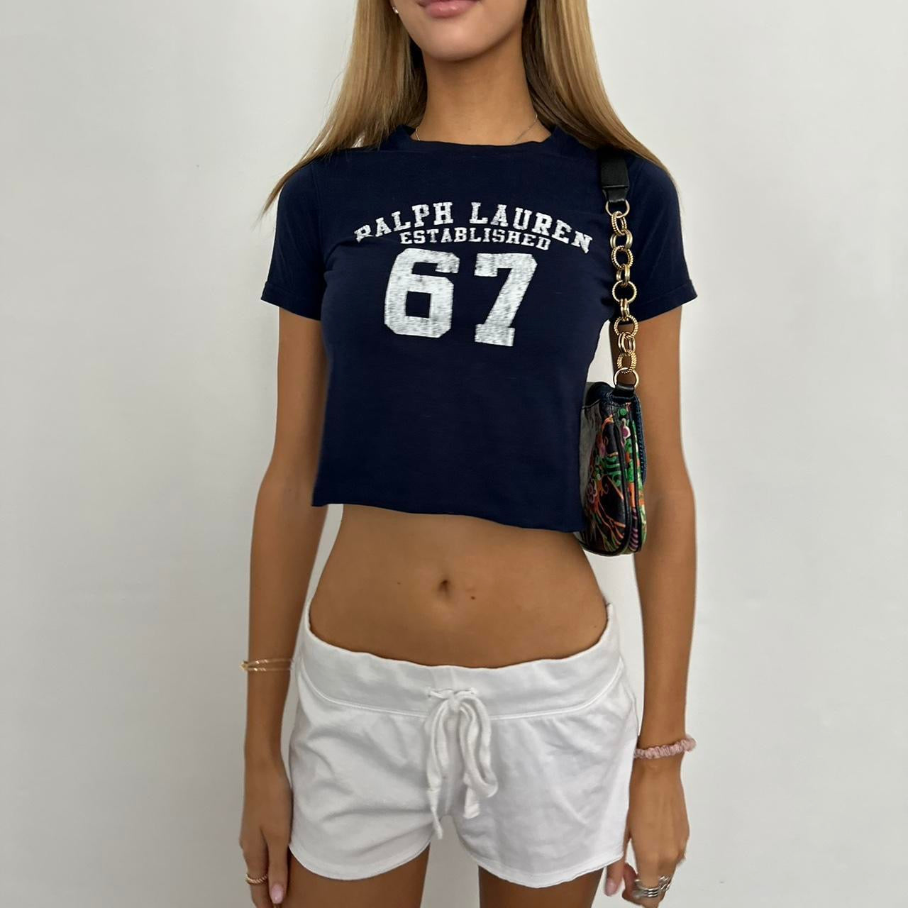 Vintage Ralph Lauren navy preppy baby tee