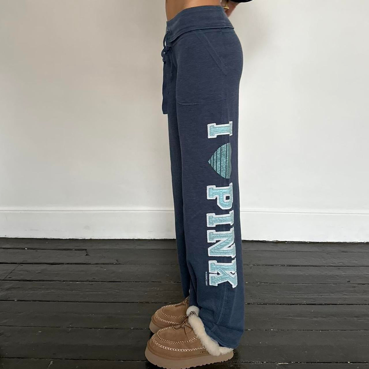 Vintage 2000’s Victorias Secret pink blue sweatpants