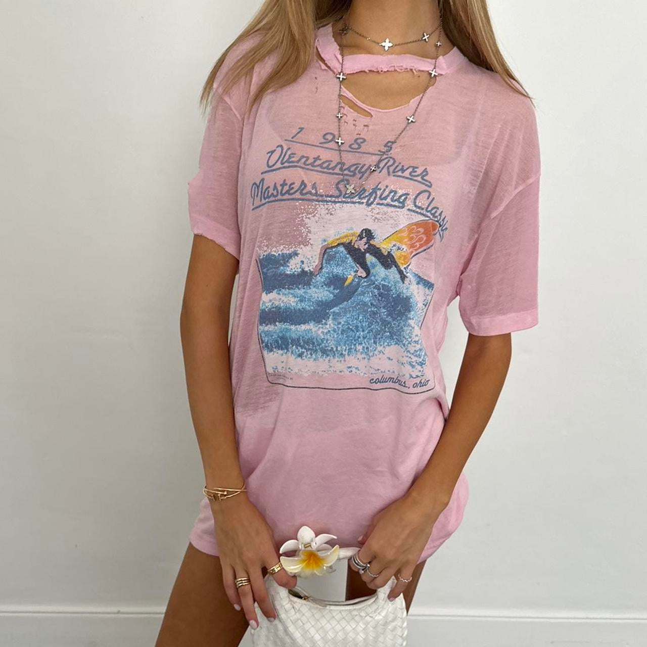 Vintage 80’s surf distressed oversized top