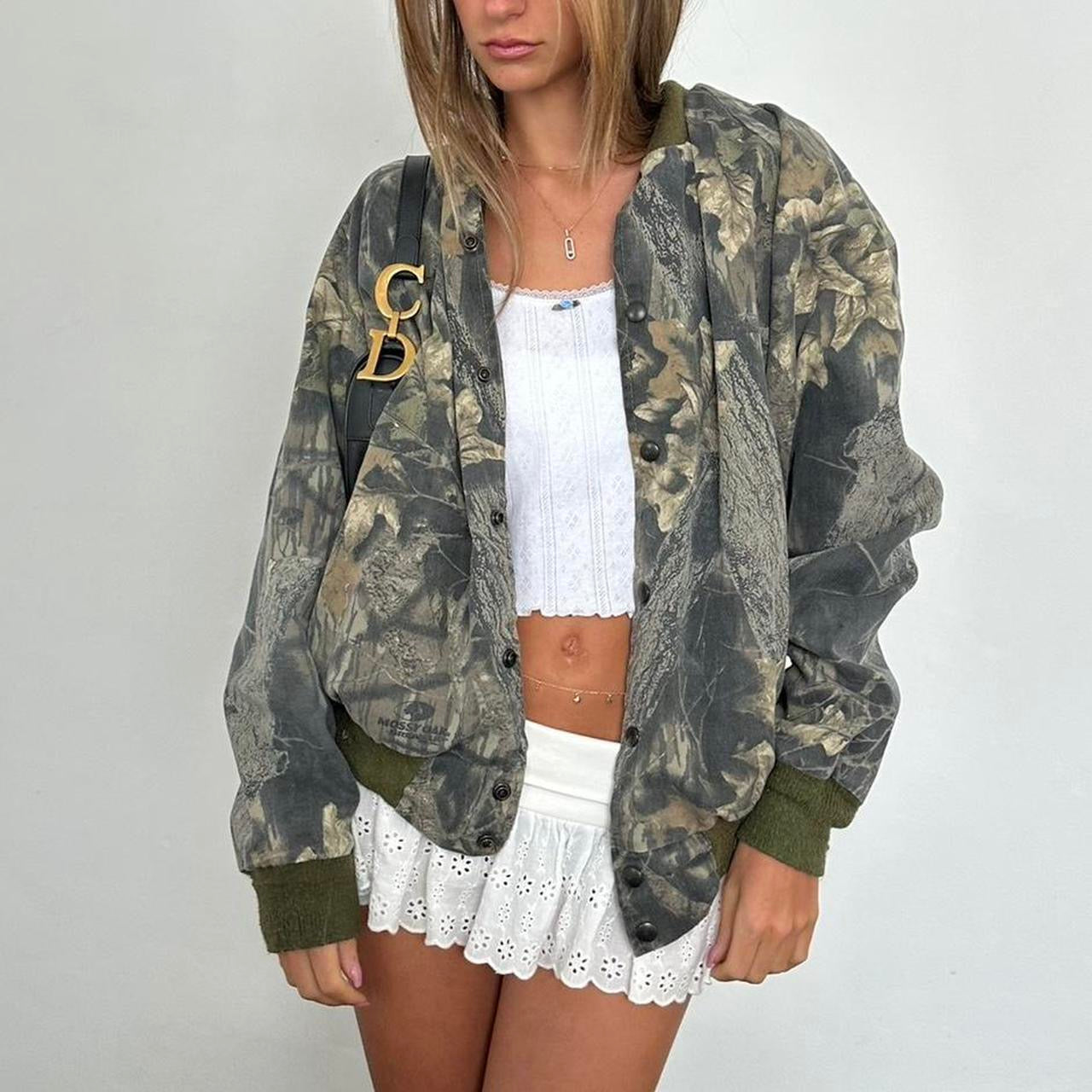 Vintage 90s camouflage bomber jacket