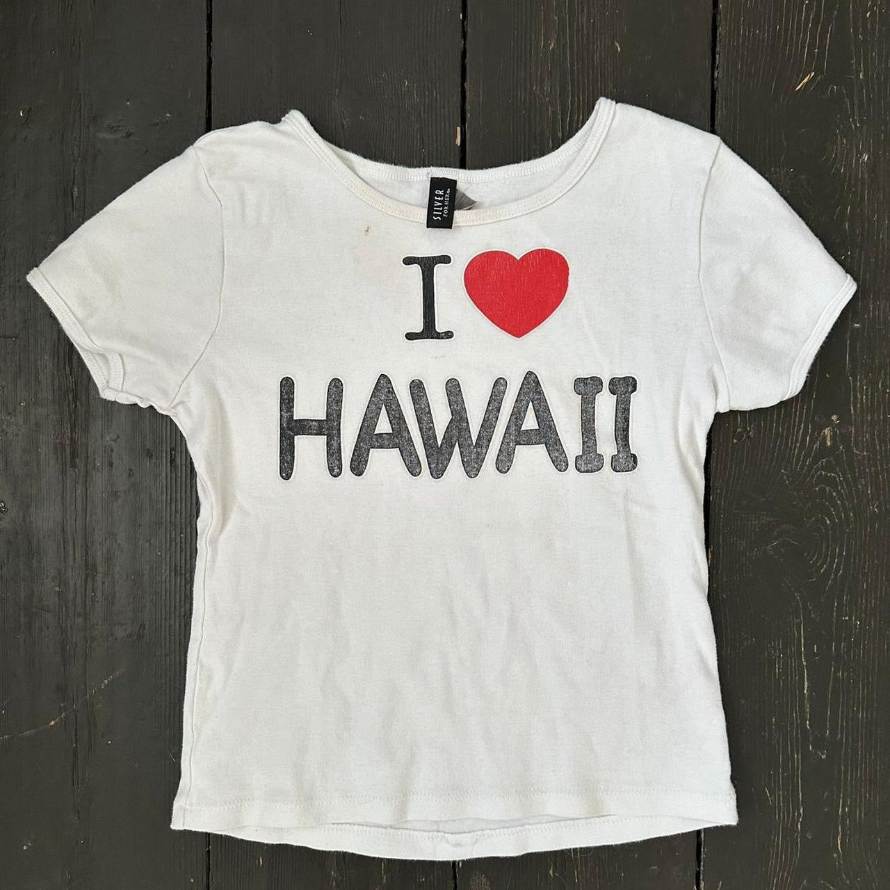 Vintage I 🩷 Hawaii white T-shirt