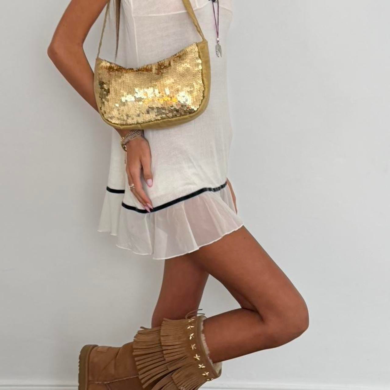 Vintage 00’s gold sequin mini purse