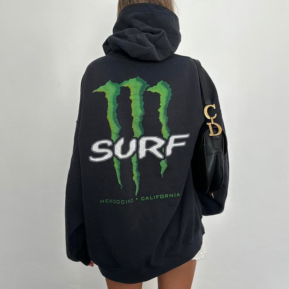 Vintage rare 90’s black monster hoodie