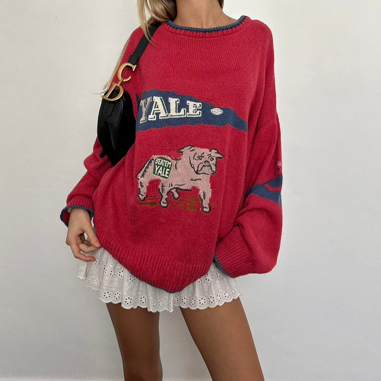 Vintage 90’s knitted Yale preppy sweater