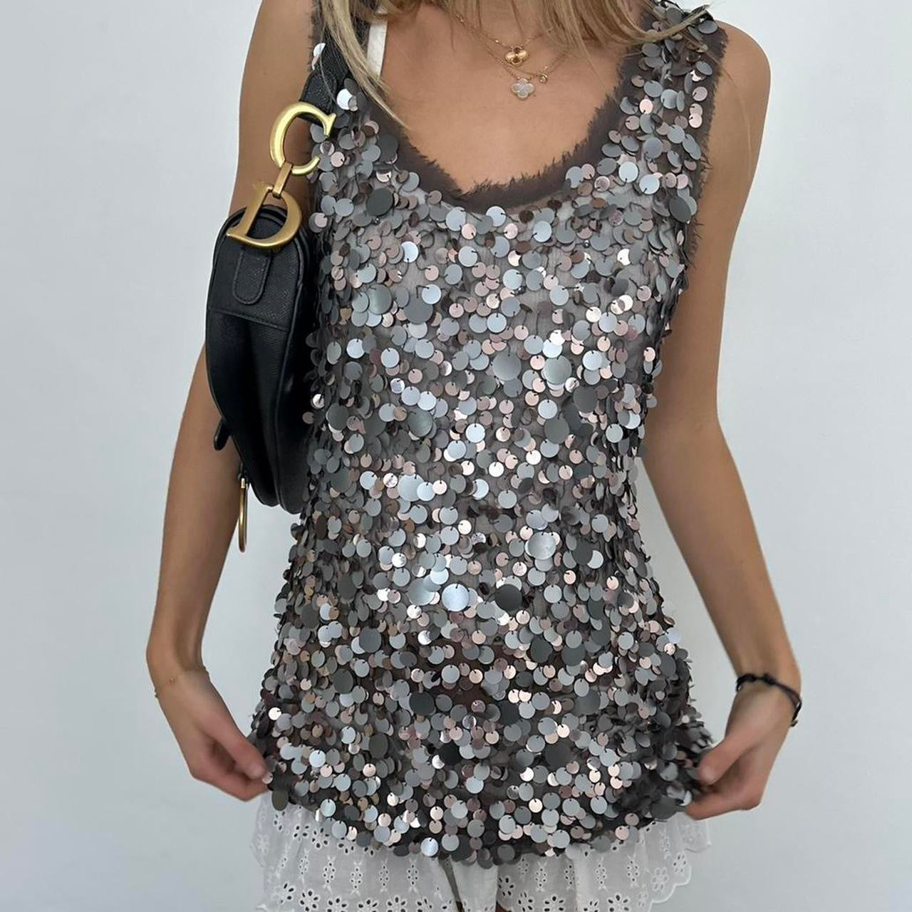 Vintage 90’s sequin embellished tank top