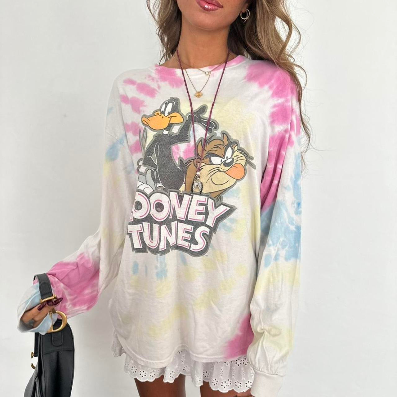 Vintage rare tie dye looney tunes top