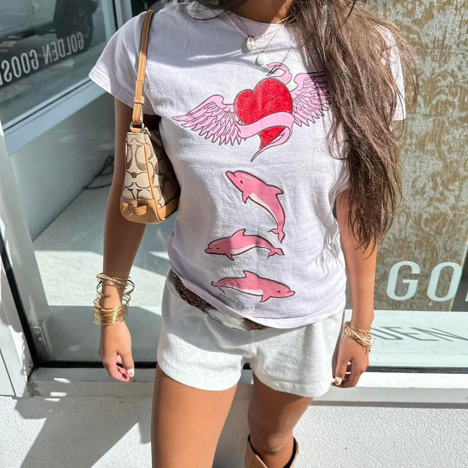 Vintage 90’s graphic heart dolphin top