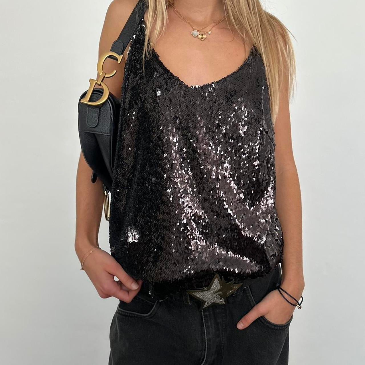 Vintage sequin embellished top