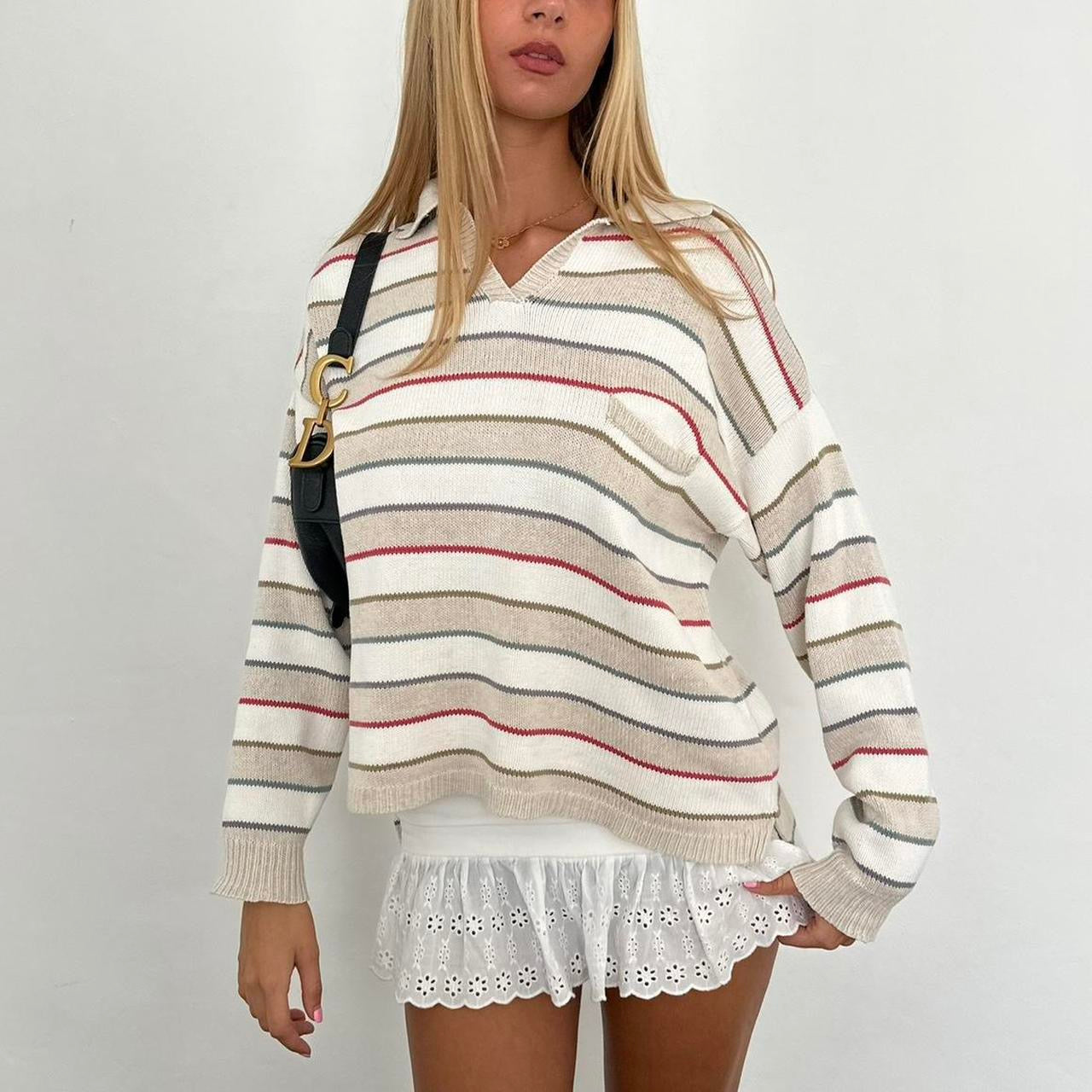 Vintage 2000’s striped knit sweater top