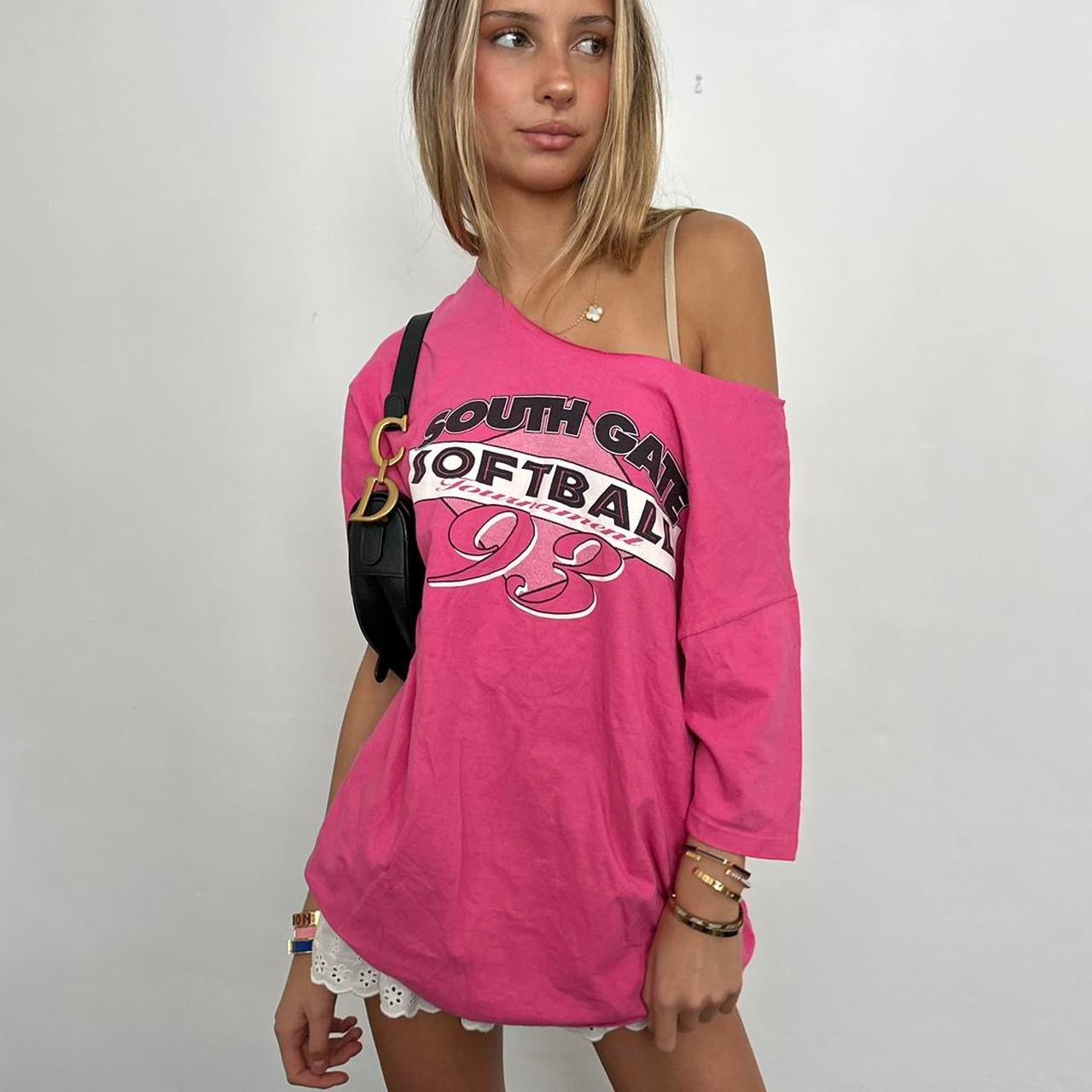 Vintage 90’s pink football oversized top