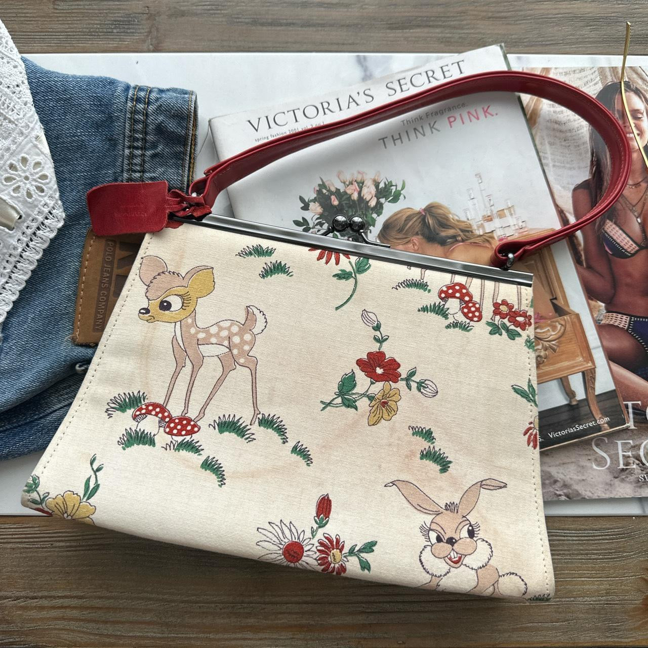 Vintage Bambi clutch shoulder bag 🍓🦌 🤎🍂