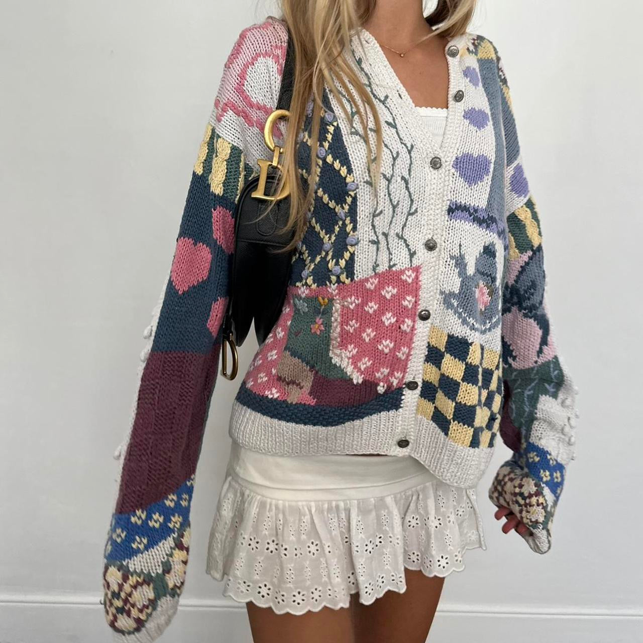 Vintage 90’s coquette knitted cardigan