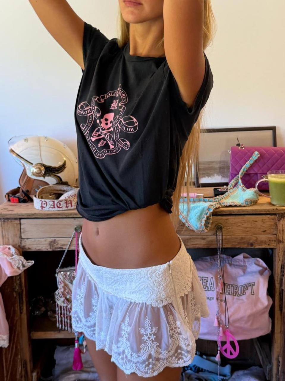 Vintage 2000’s Ralph Lauren skull and crossbones top