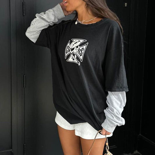 Vintage 90’s choppers double long sleeves top