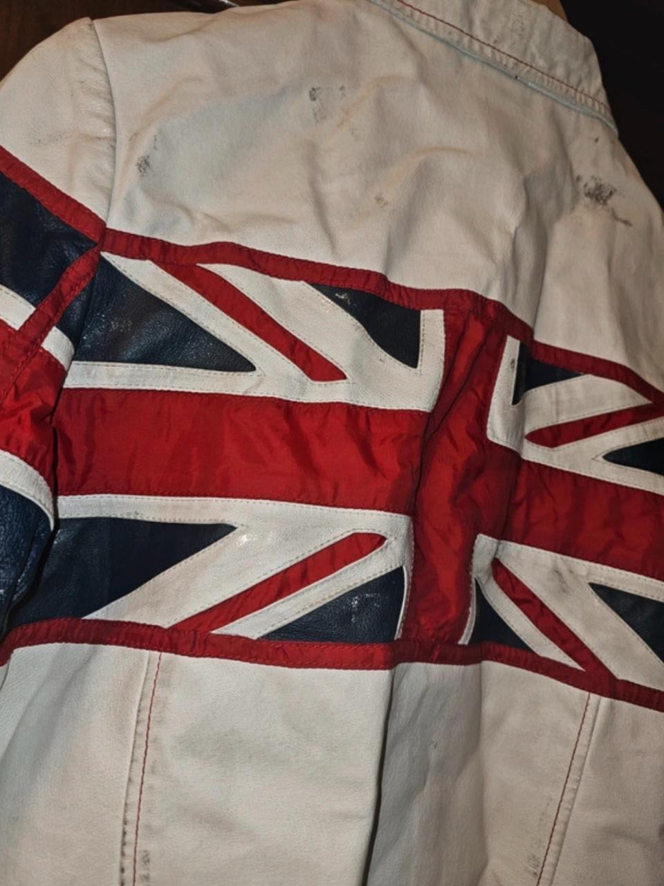 Vintage 90s RARE British Flag leather jacket 🇬🇧