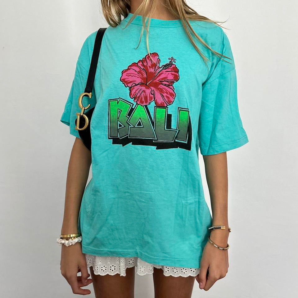 Vintage 90’s Bali hibiscus oversized top