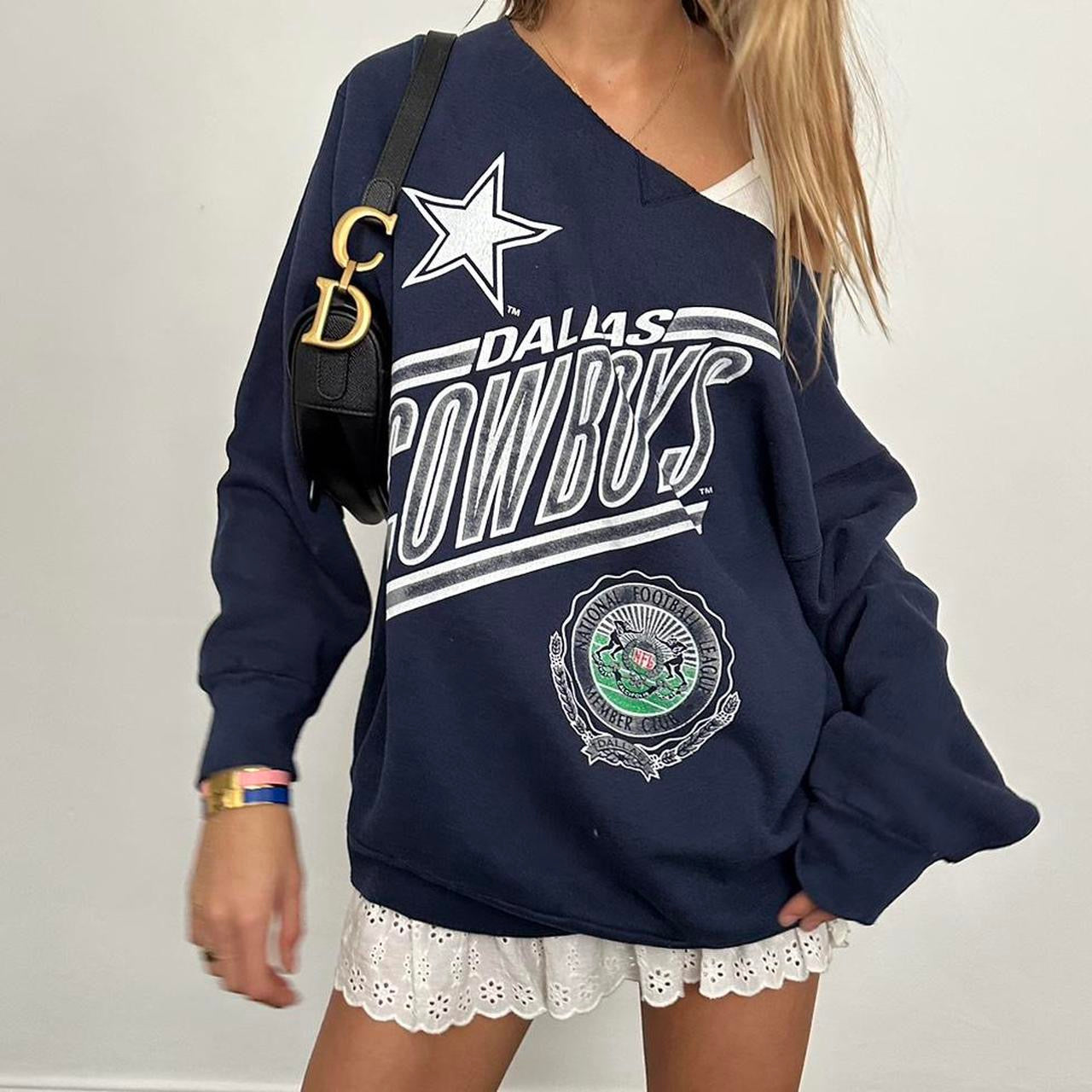 Vintage Dallas Cowboys off the shoulder sweatshirt