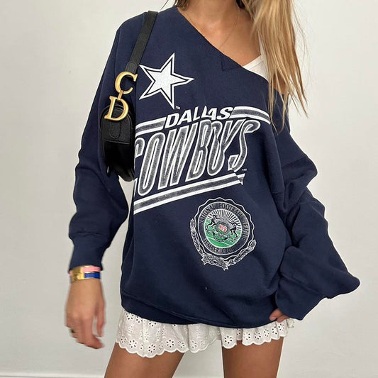 Vintage Dallas Cowboys off the shoulder sweatshirt