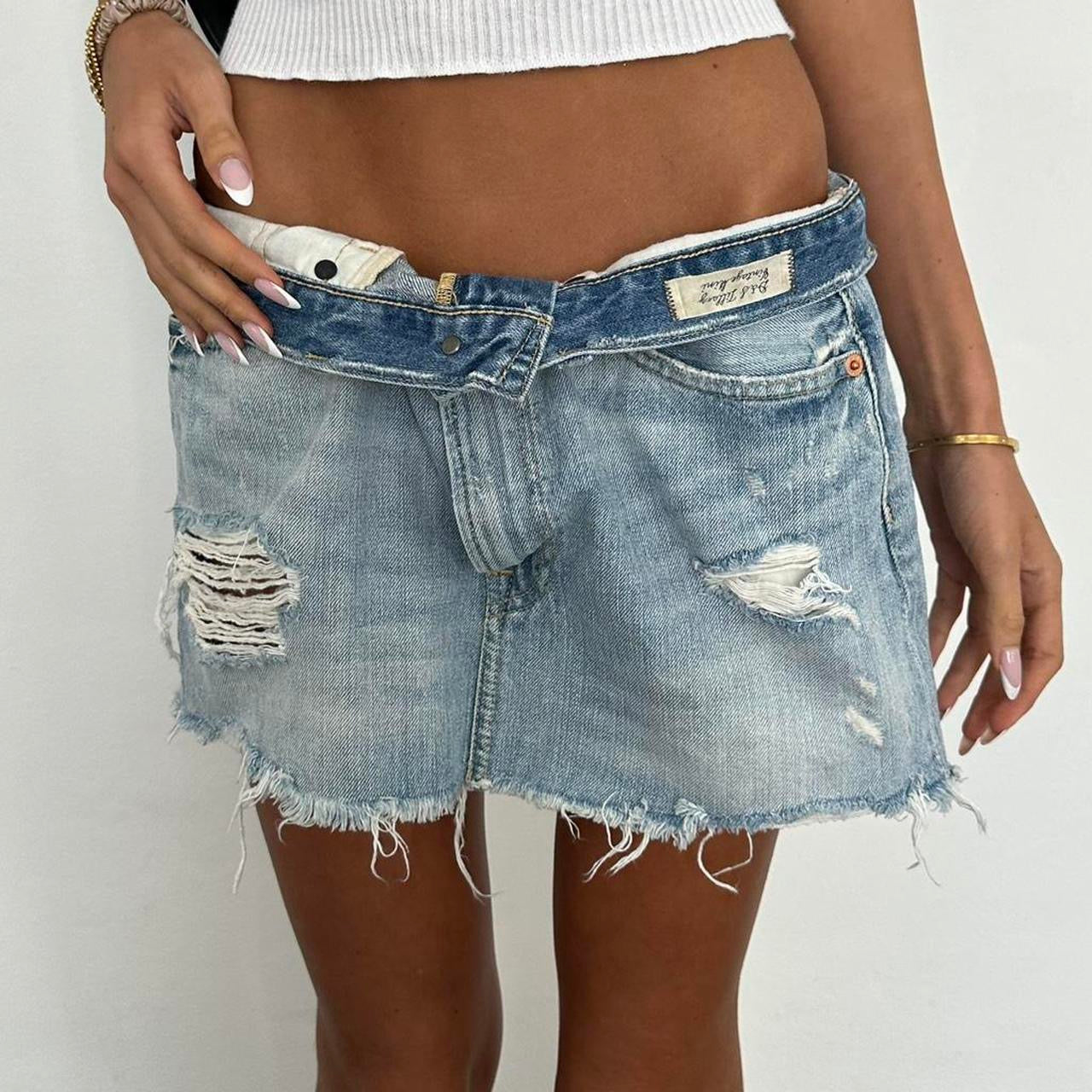 Vintage 00s Ralph Lauren denim mini skirt