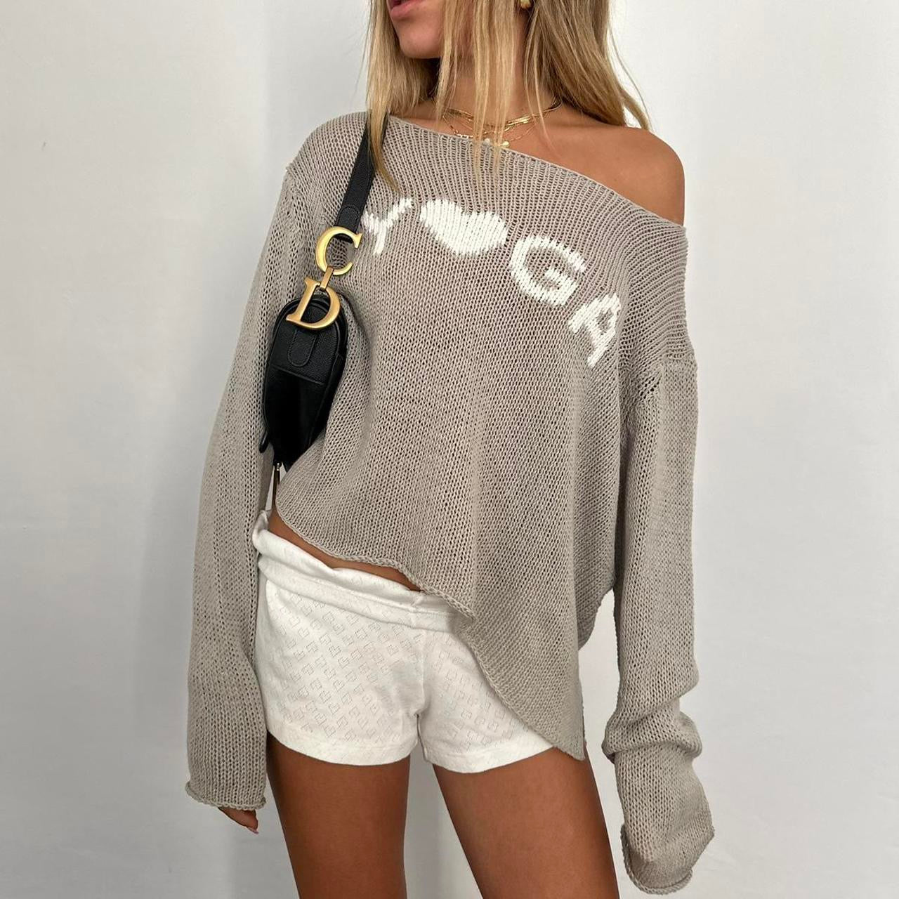 Vintage Yoga off the shoulder sweatshirt