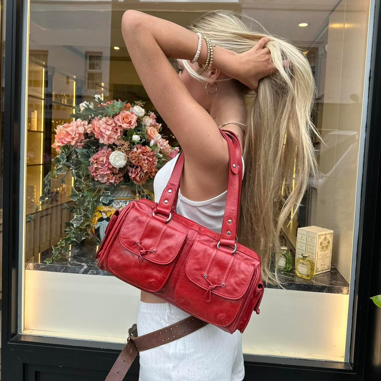 Vintage red shoulder bag 🍒🍓