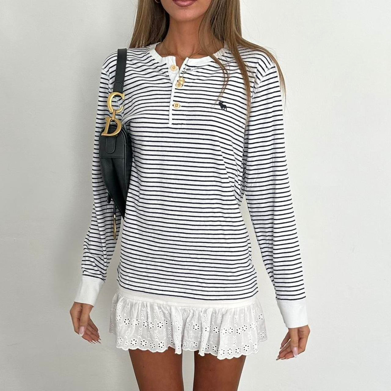 Vintage 00s Abercrombie and Fitch long sleeve striped top