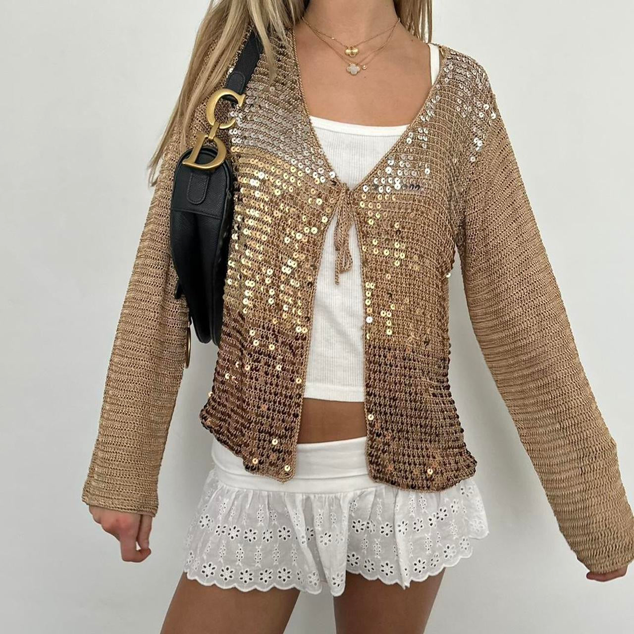 Vintage 90’s sequin cardigan top