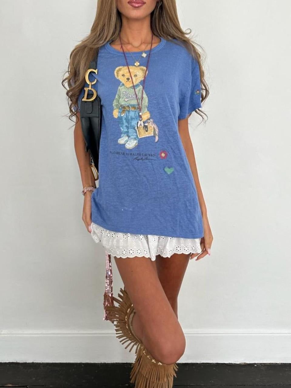 Vintage 00’s blue bear Polo Ralph Lauren top