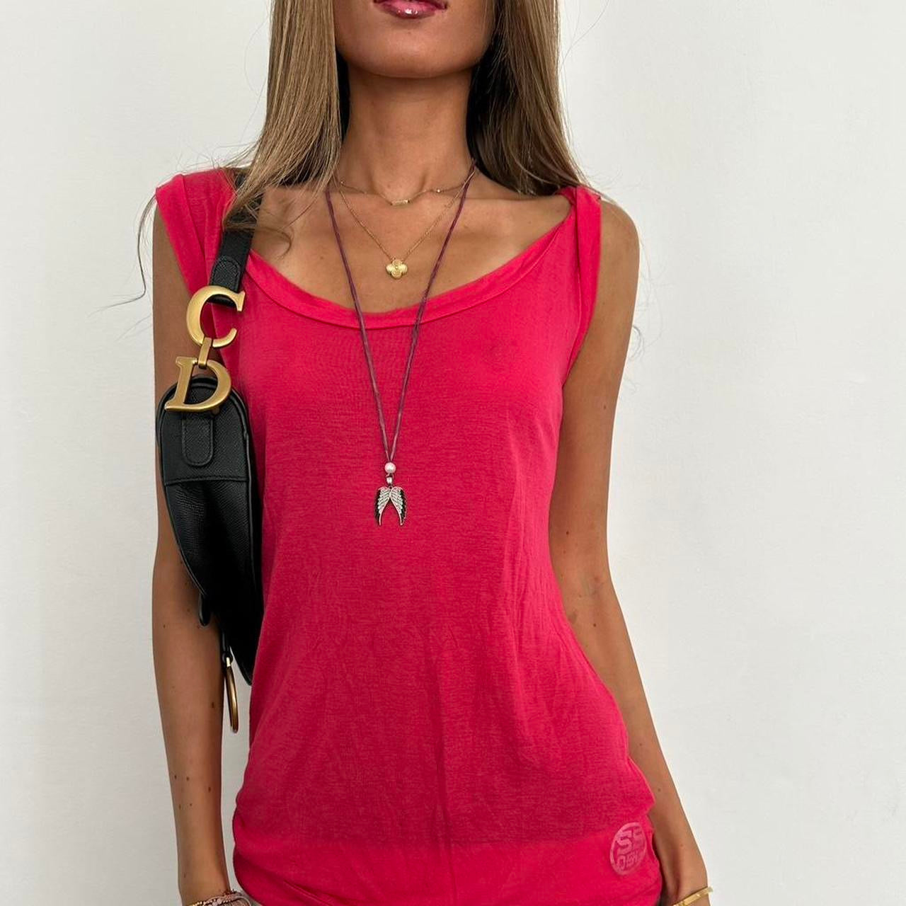 Vintage 2000s hot pink cami
