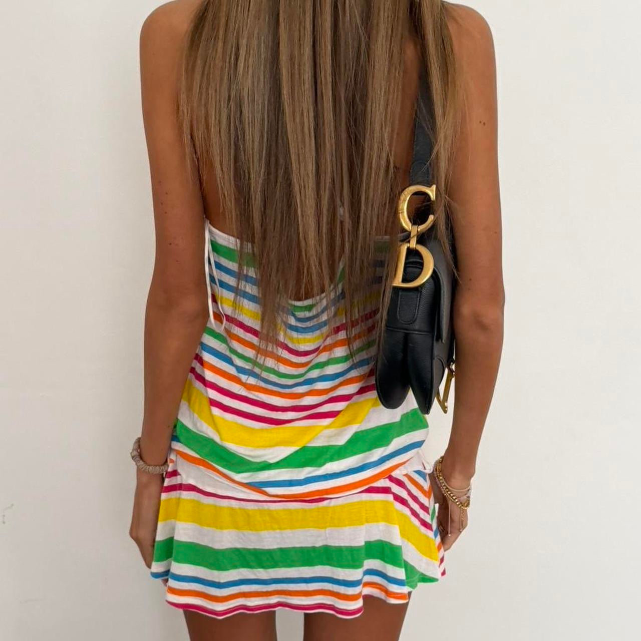 Vintage 90’s colourful striped mini dress