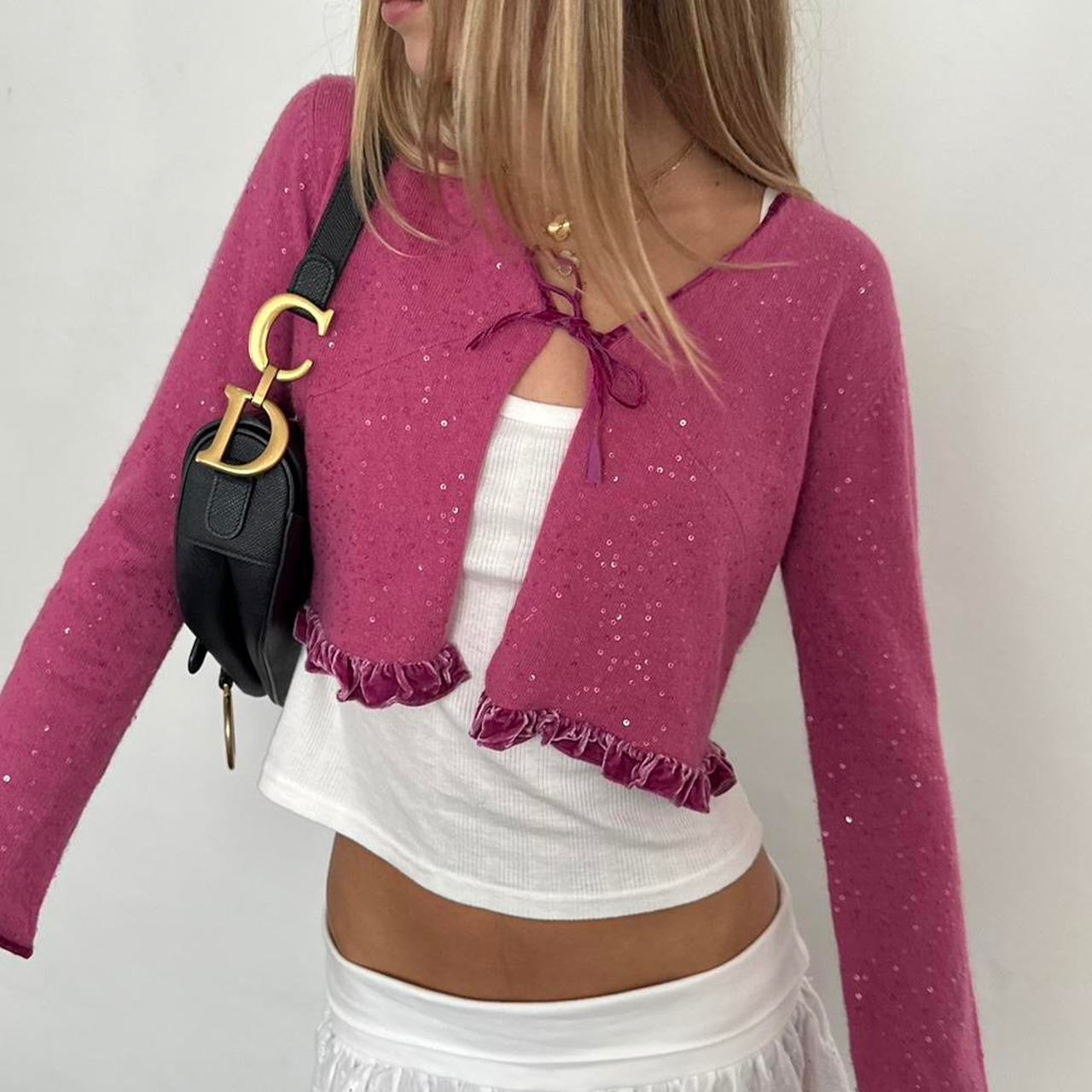 Vintage 90’s sequin knit cardigan top