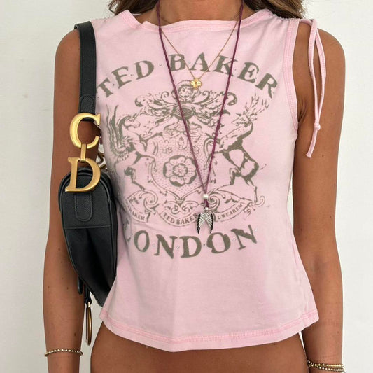 Vintage Ted Baker London pink baby tee