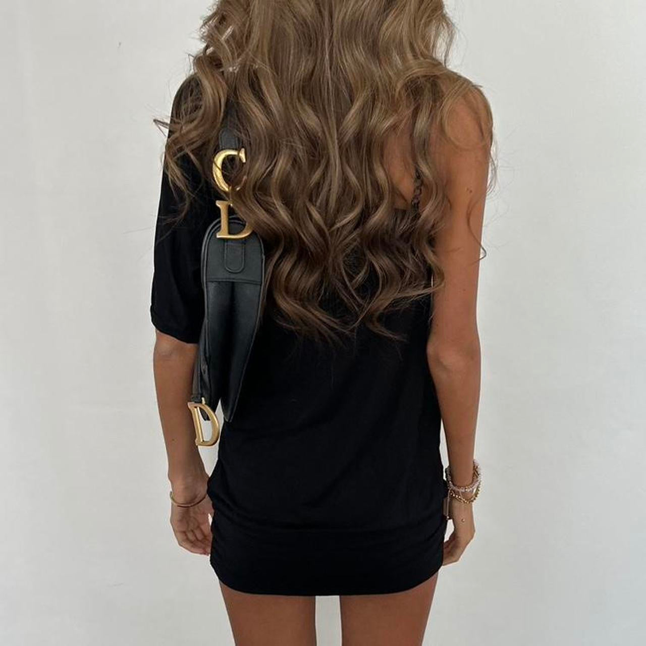 Vintage 00s feather pattern dress